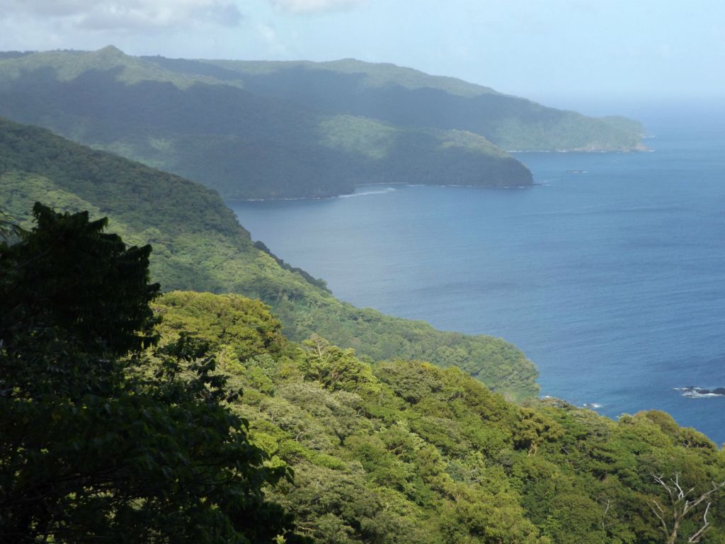 Looking across to the aptly named Massacre Bay once again.  A misunderstanding between some French sailors and Samoan natives resulted in much bloodshed here in 1787: