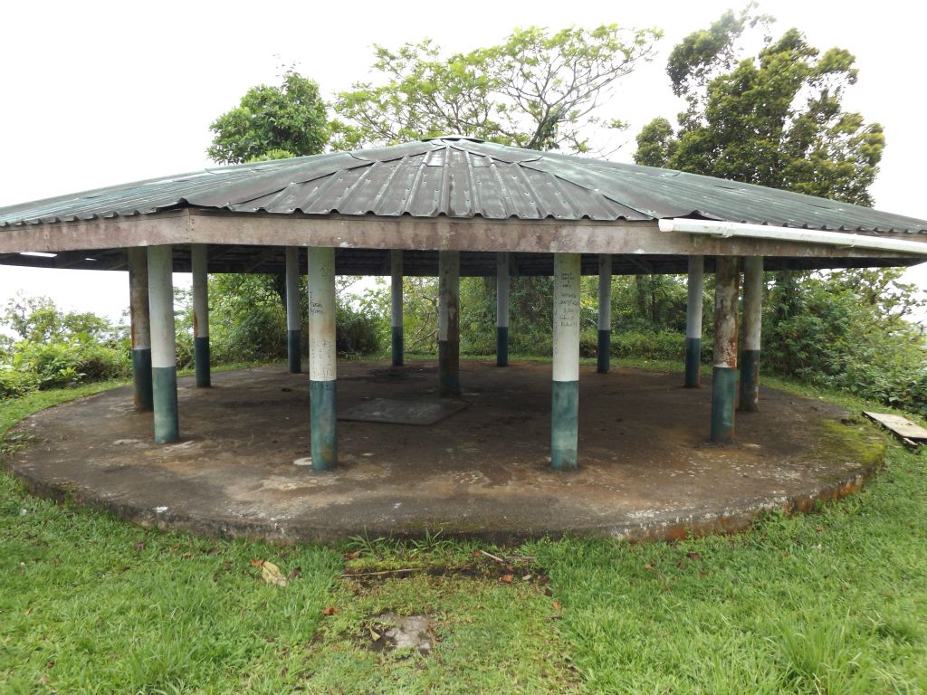 This Samoan Fale (or covered shelter) is at the very top.  It is a great spot to rest up or take shelter from a sudden rainstorm: