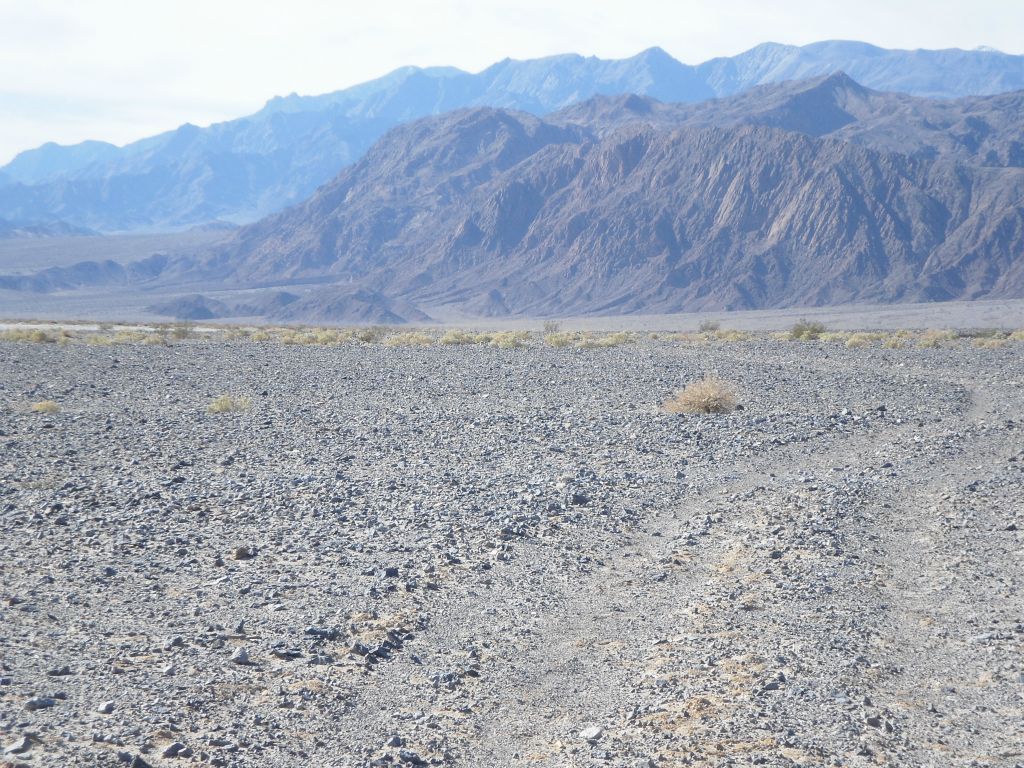 Finally connecting with the old closed road which used to go out to West Side Borax Camp: