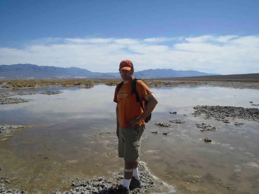 Steve standing at the first pond of Cottonball Marsh.  This pond is very close to West Side Borax Camp and there were no pupfish to be found: