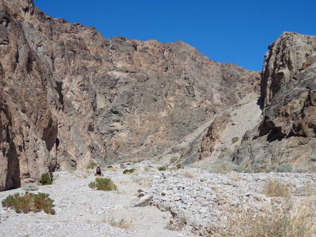 Progressing up the early canyon with the walls really growing in height: