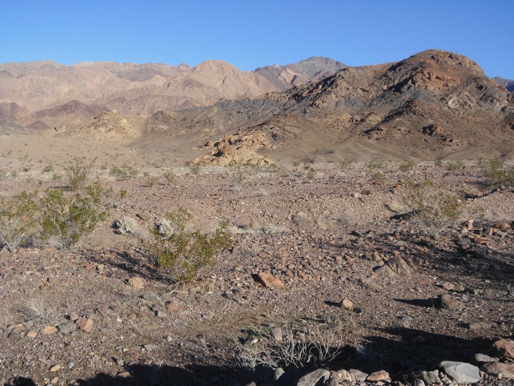 We had to hike up and around this small hill which is seen towards the front right of the picture: