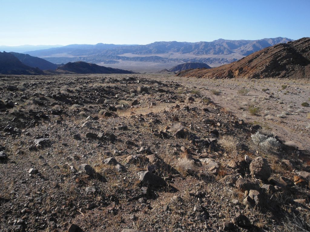 It was a long walk up this wash, but progress was fast because the terrain was very hiker friendly: