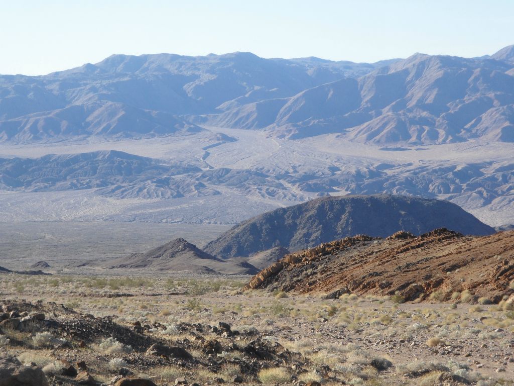 Zooming in on Contact Canyon far in the distance.  Contact Canyon is the final officially named Owlshead Canyon that I need to hike as of the time of this writing: