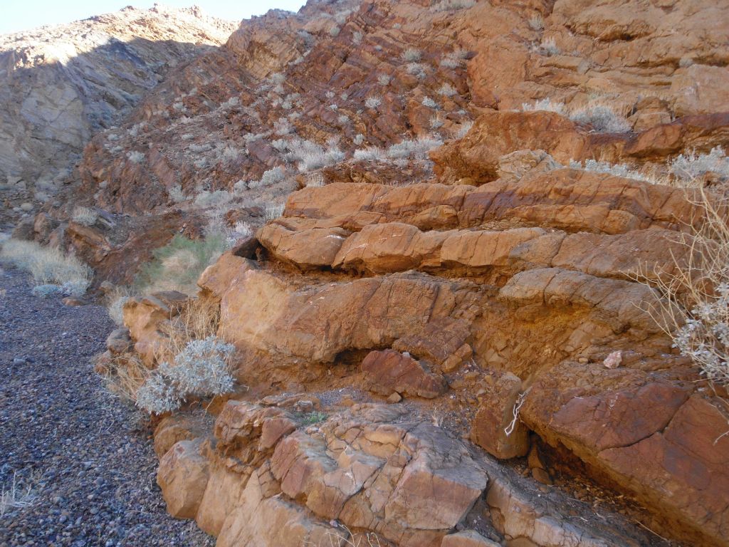 The next four pictures show you some examples of the scenery in between the canyon beginning and first junction.  Notice that colors are starting to assert themselves in a small way: