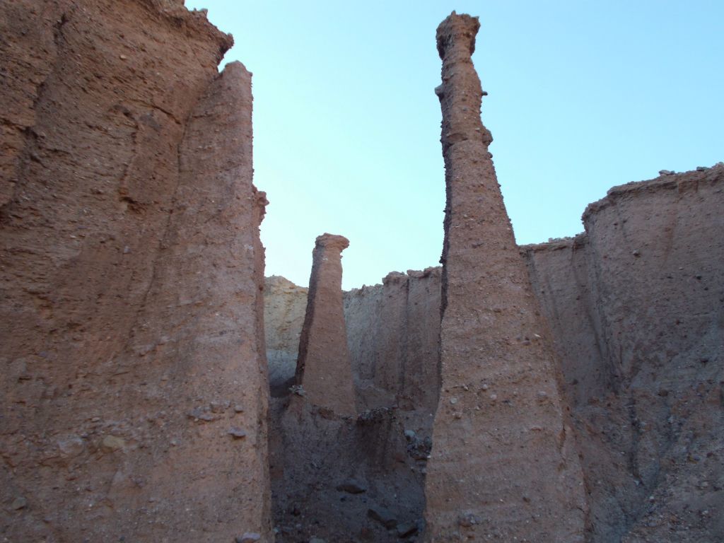 Just a little bit further and Room Pinnacle No. 2 comes into view.  Do the Room Pinnacles remind you of any other spot in Death Valley?  They reminded us of the Panamint City smoke stack: