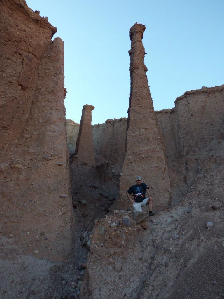 Steve getting a picture at the base of Room Pinnacle No. 1: