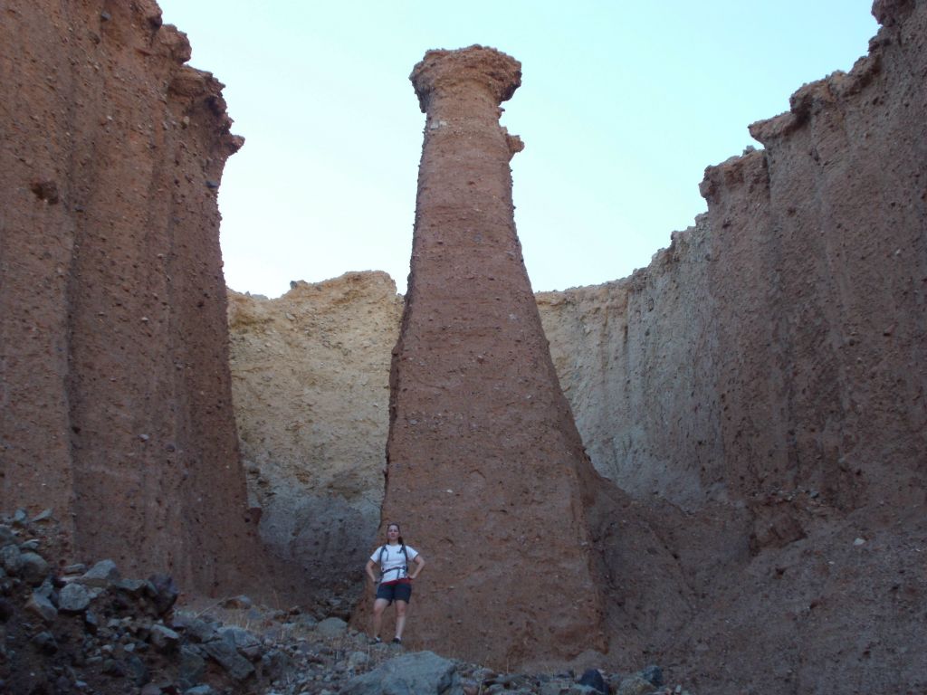 Tiffany standing at the base of Room Pinnacle No. 2: