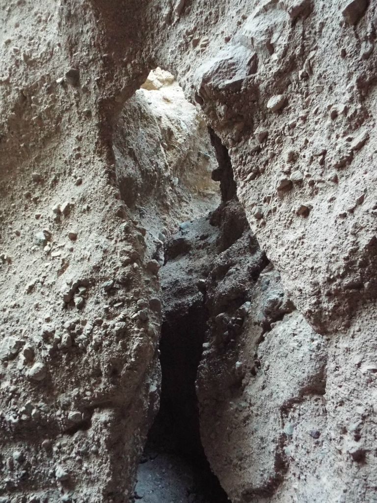 Looking up canyon through the doorway of Slot #2 Bridge: