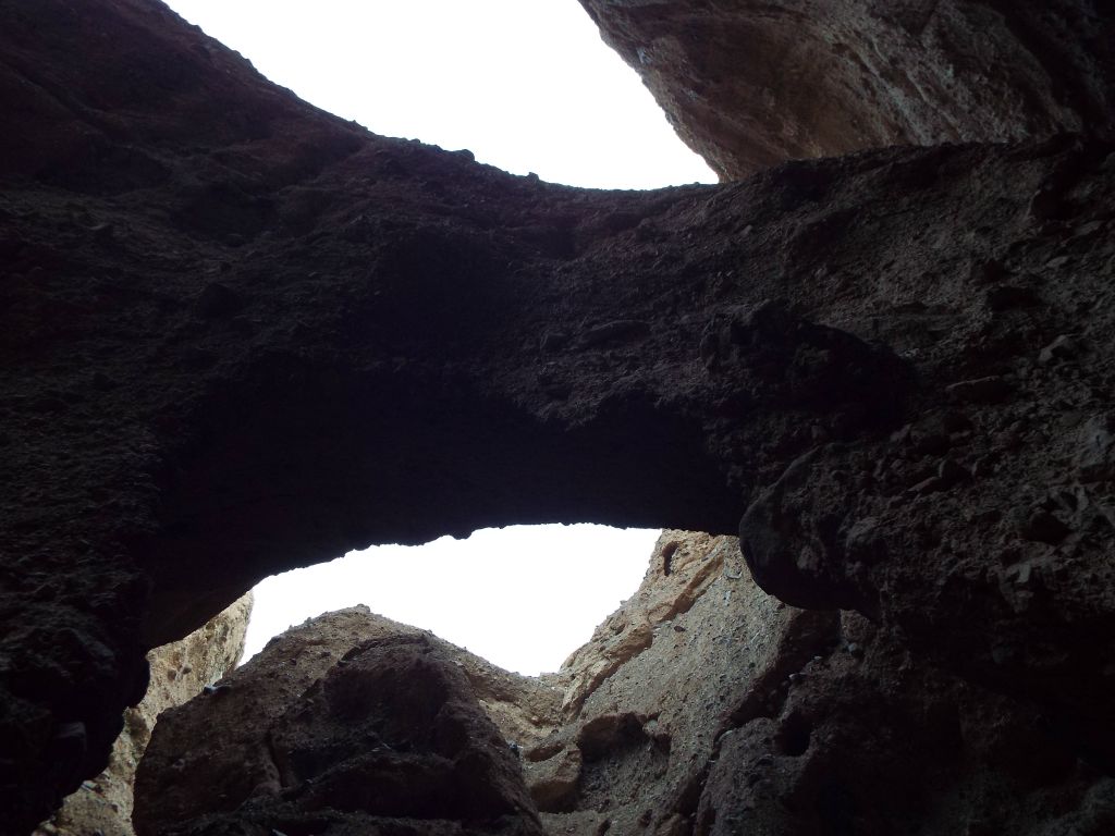 The beautiful span of the natural bridge crossing above our heads: