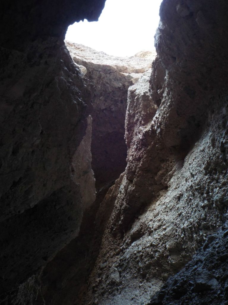 Looking straight up while standing underneath Slot #1 Bridge.  Notice that it is a full canyon span: