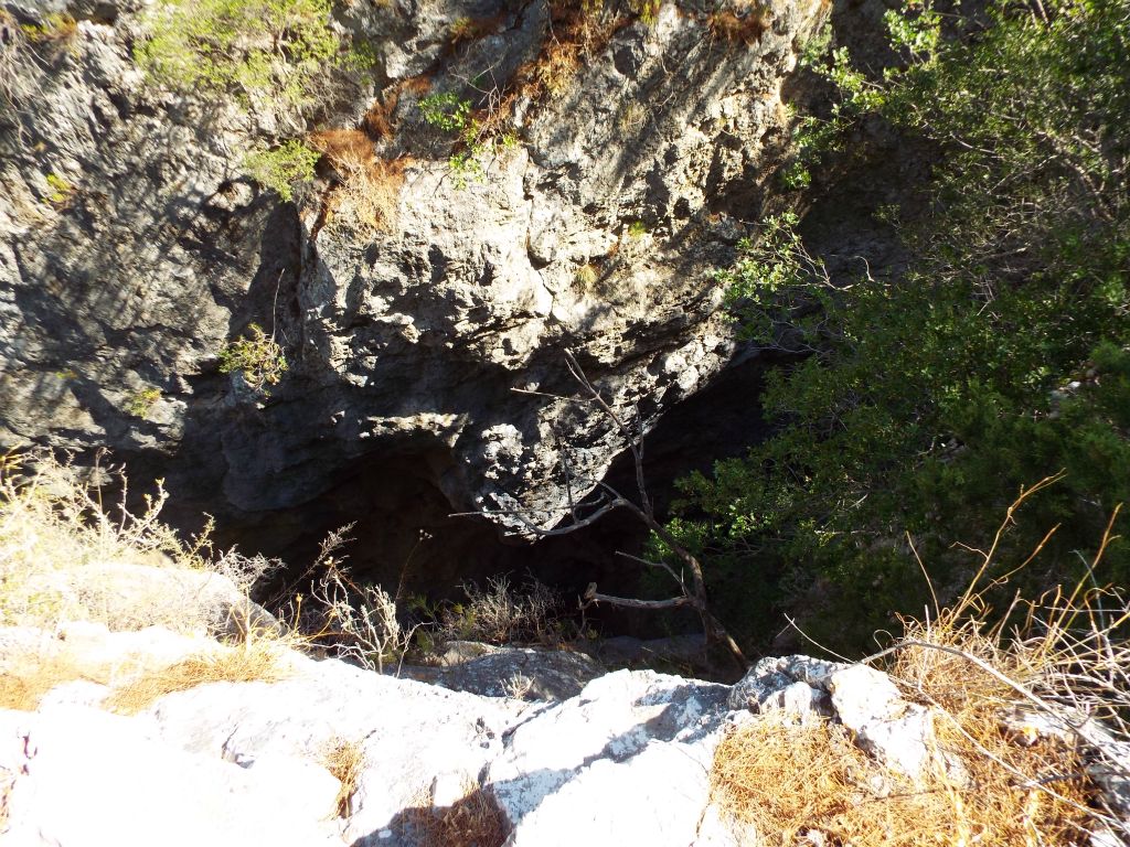 We did find our way above the slot.  This is the view looking down into the slot which certainly is a bit scary.  I didn't actually get this close to the edge, but held my camera over and took the picture: