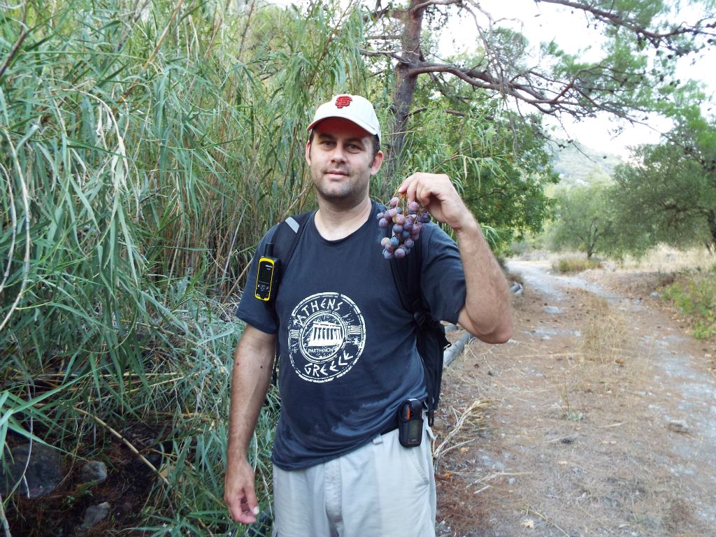 There was no way we were passing the grapes up.  We both picked a couple of bunches and enjoyed a delicious snack which gave us a burst of energy and helped us finish the hike: