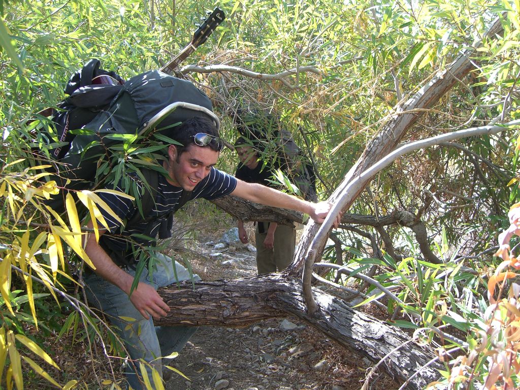 This is a great picture of Ryan pushing his way through the brush and tree branches.  Surprise Canyon is so overgrown in some places that you have to put a lot of effort into continuing: