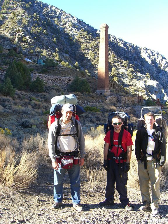 Next time it was much warmer for the hike down.  These next two pictures are from our 2nd backpacking trip: