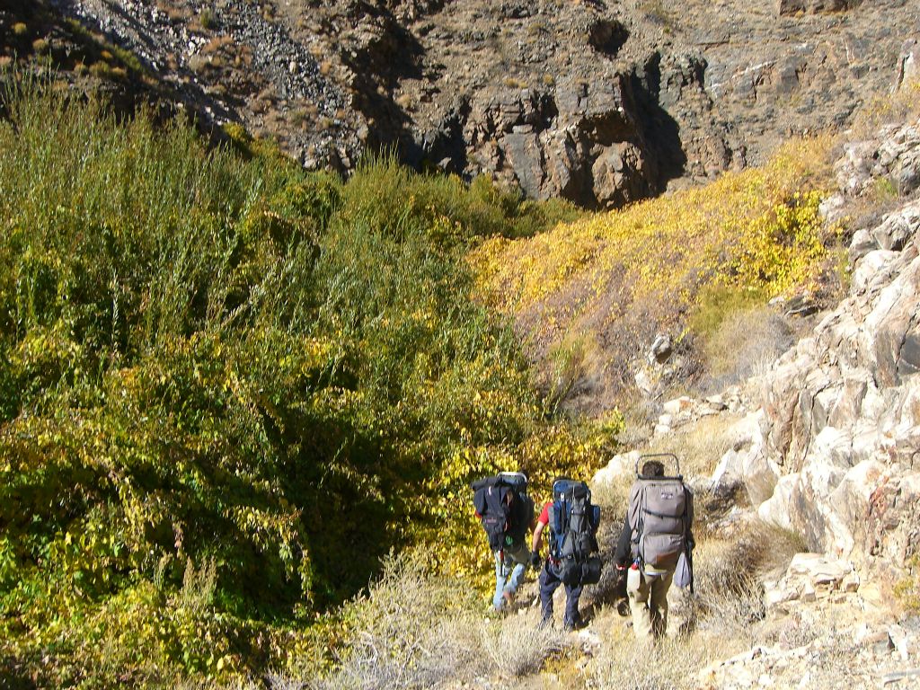 Loren, Ryan, and Brandon hiked ahead as they are entering Limekiln Springs: