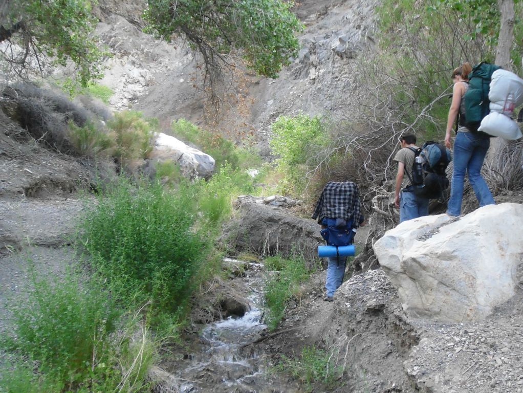 Here our 2009 group is progressing through the very early part of Surprise Canyon: