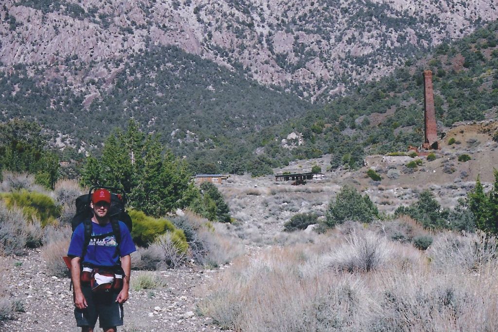 Steve finally arriving at Panamint City on his first backpacking trip to the area: