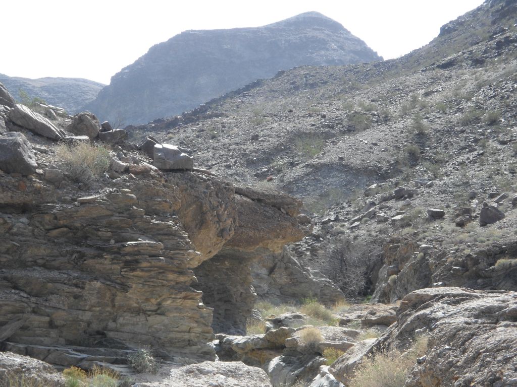 Continuing to work our way into upper Indian Pass Canyon: