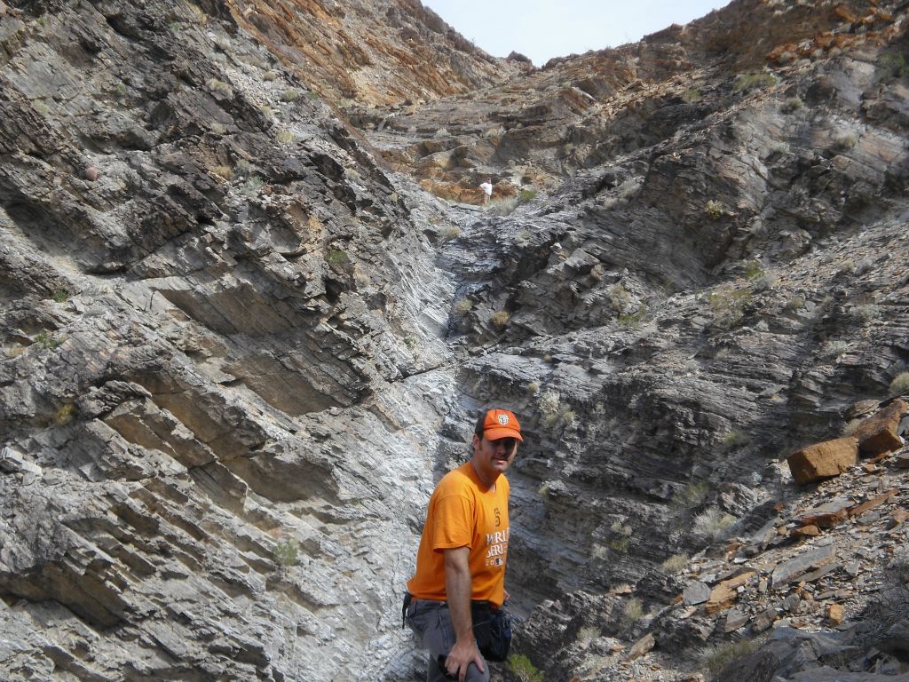 In this picture, you can see Steve heading up to Indian Pass, while Shawn is in the background celebrating his successful bid to reach the top of the dry fall: