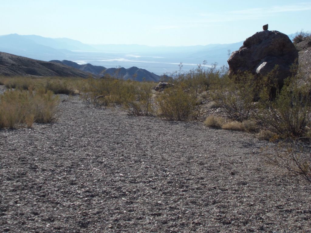 View looking back down from just past Round Boulder.  Round Boulder is located at about 3,300 feet in elevation: