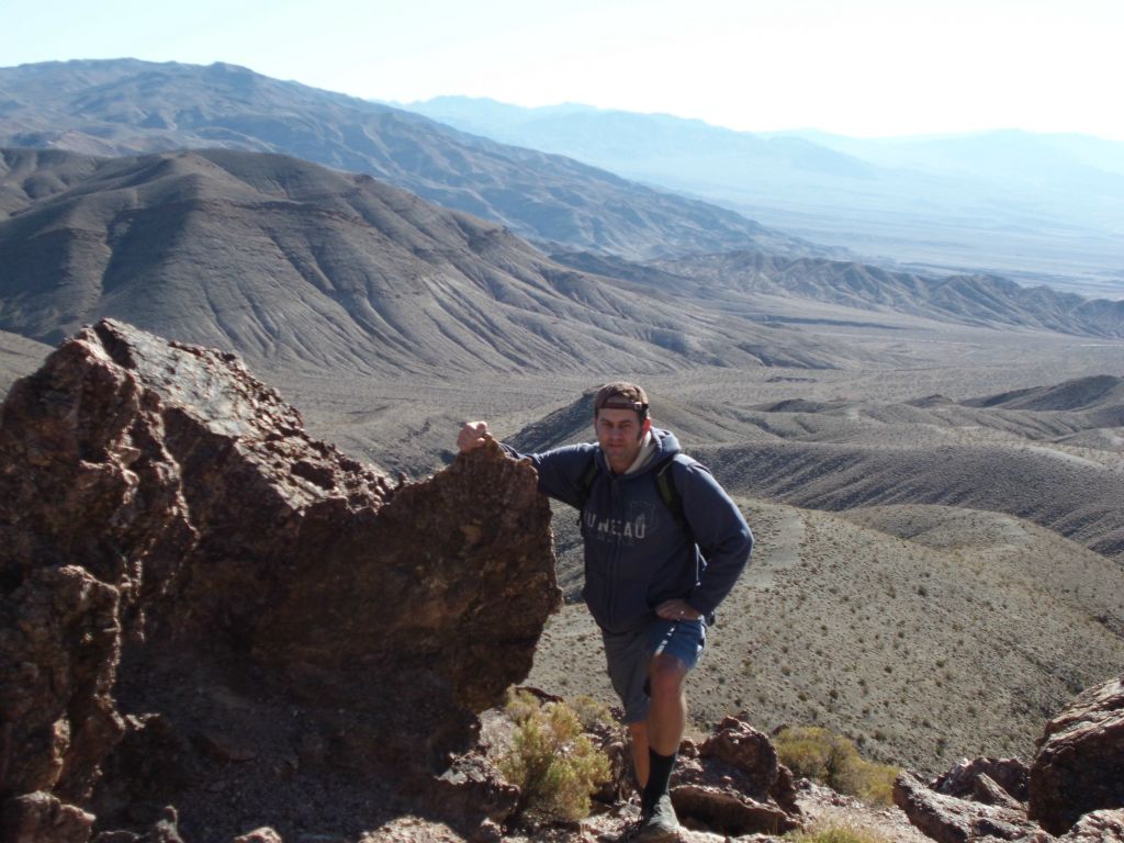 Catching a break while passing through the rocky section of the ridge: