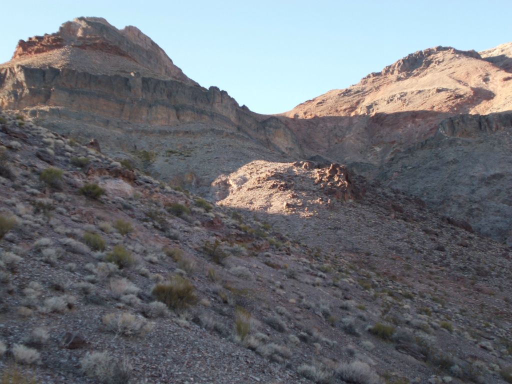 Looking back at where we had just come from.  You can see the saddle which we had been on earlier: