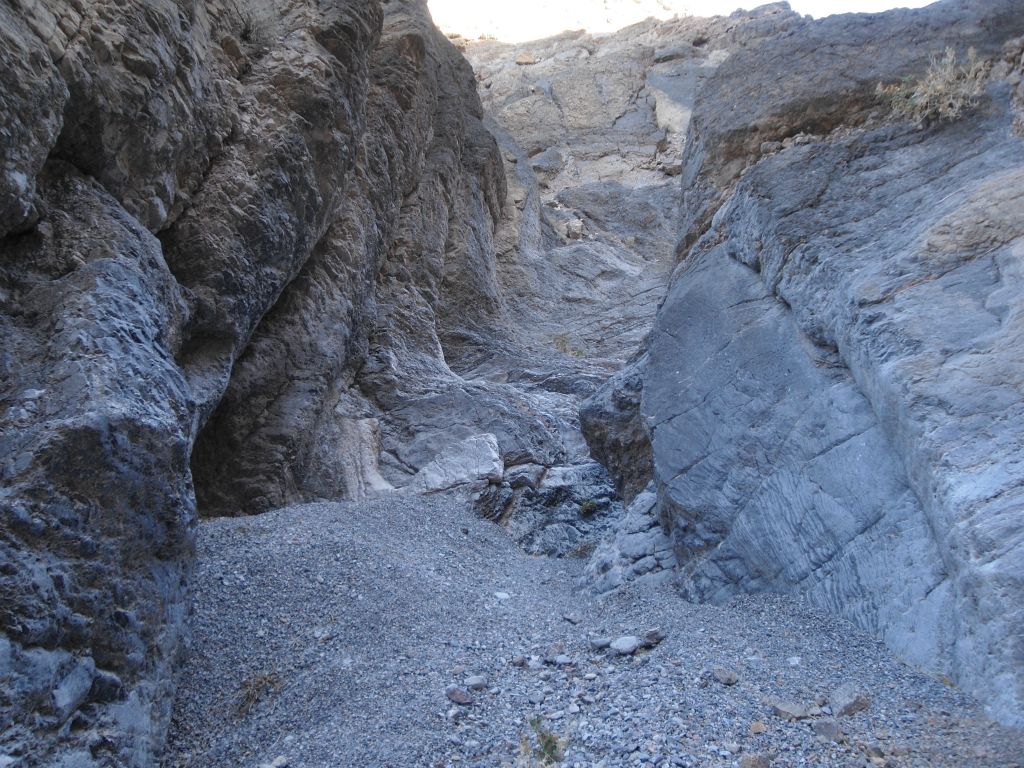 The 1st narrows of Palmer Canyon start right away and continue for a long time: