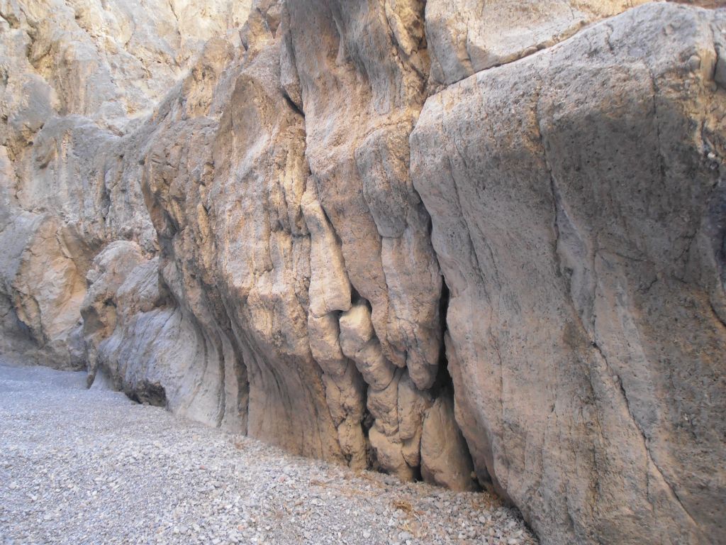 Pretty rock surfaces along the canyon wall that were smooth to the touch: