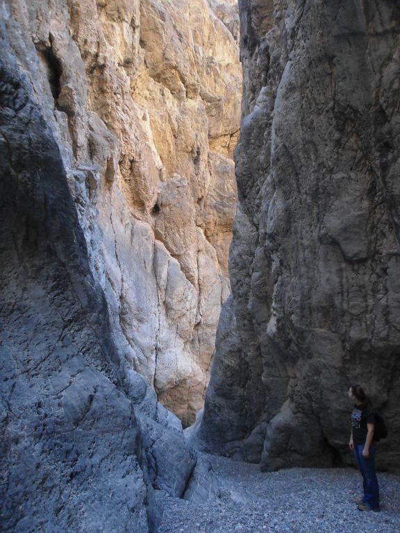 Tiffany looking back in admiration at a very beautiful spot in the canyon: