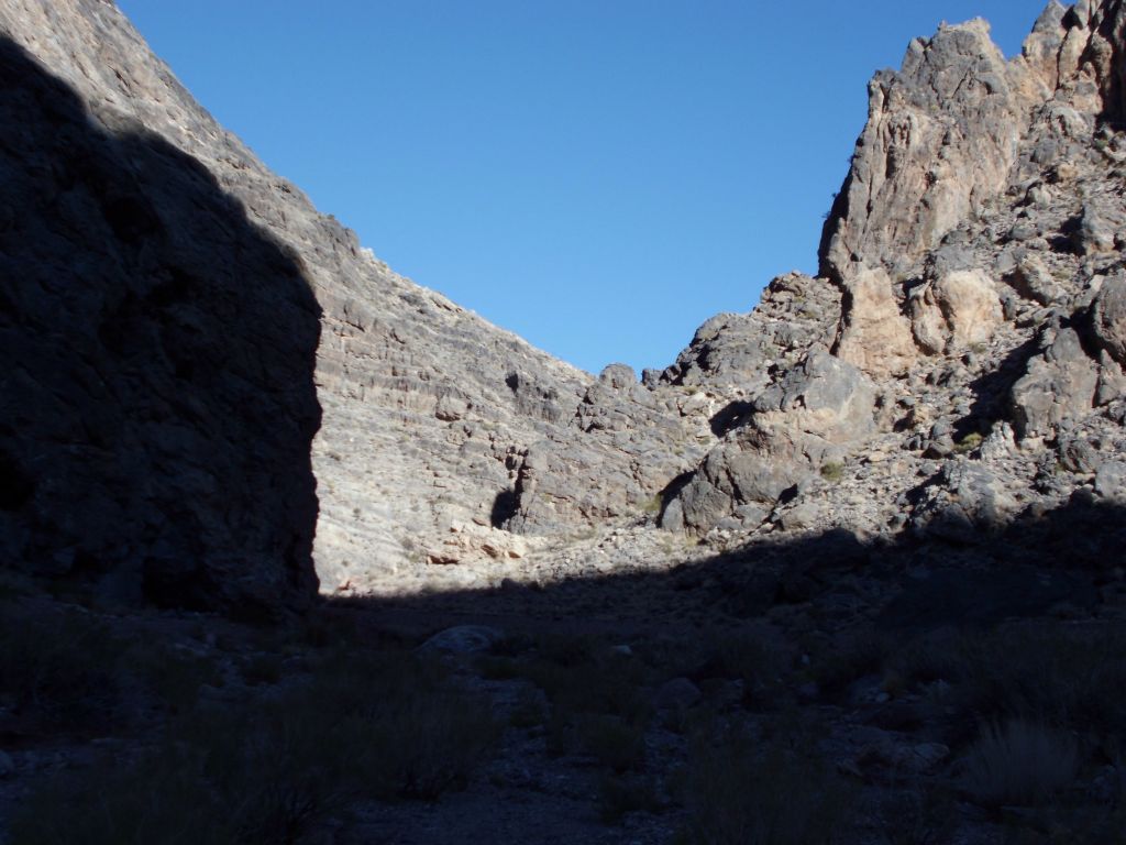 Heading up a small wash from the parking area: