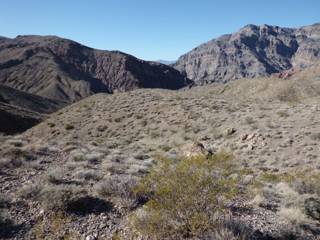 Looking over the other side towards the high walls of Fall Canyon: