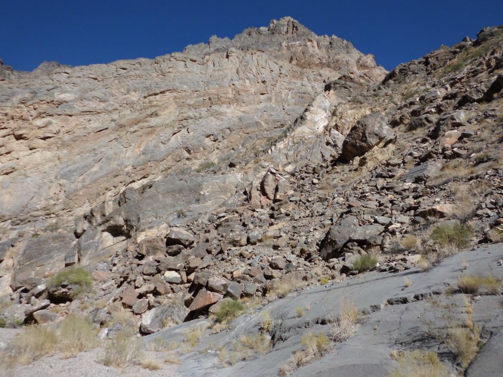 This view actually shows the bypass route to get around the 2nd dry fall of Fall Canyon: