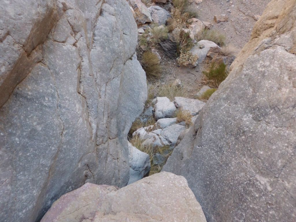 View looking down from the top of the middle option of the 3rd dry fall: