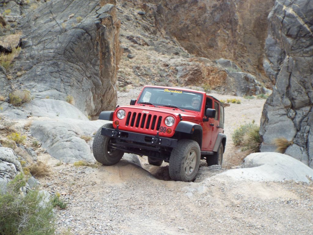 Driving up Dedeckera Canyon to reach the starting point for the hike: