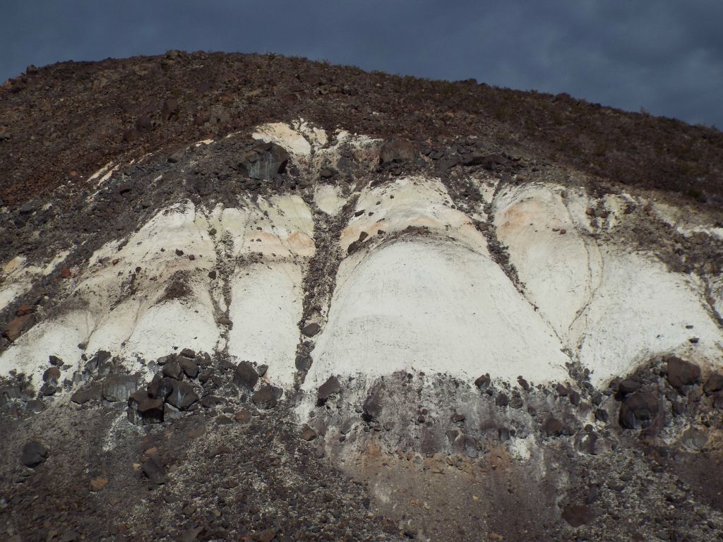 This "chalk" hillside is the first landmark which hikers head toward: