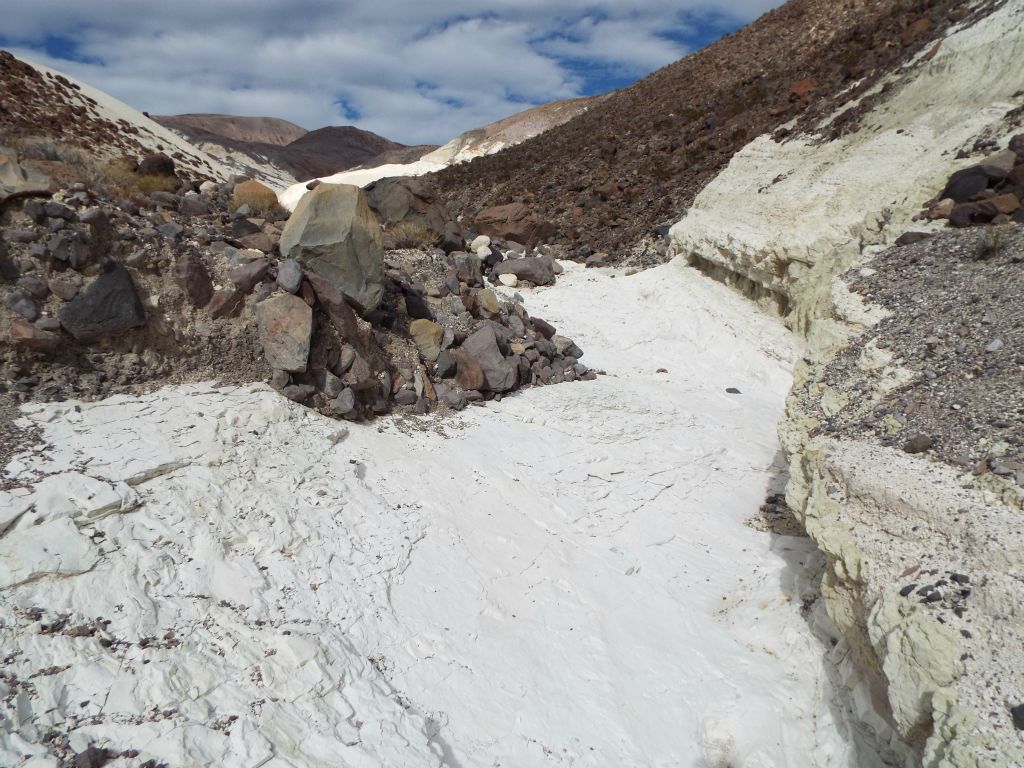 It almost looks like a white walking path has been poured through here.  You could say that this is Chalk Canyon's answer to the Yellow Brick Road: