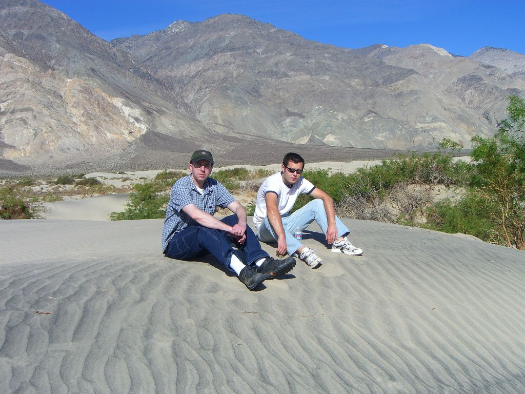 Charlie and Lowell each conquering their second set of sand dunes (they had both done Mesquite Flat on previous trips):