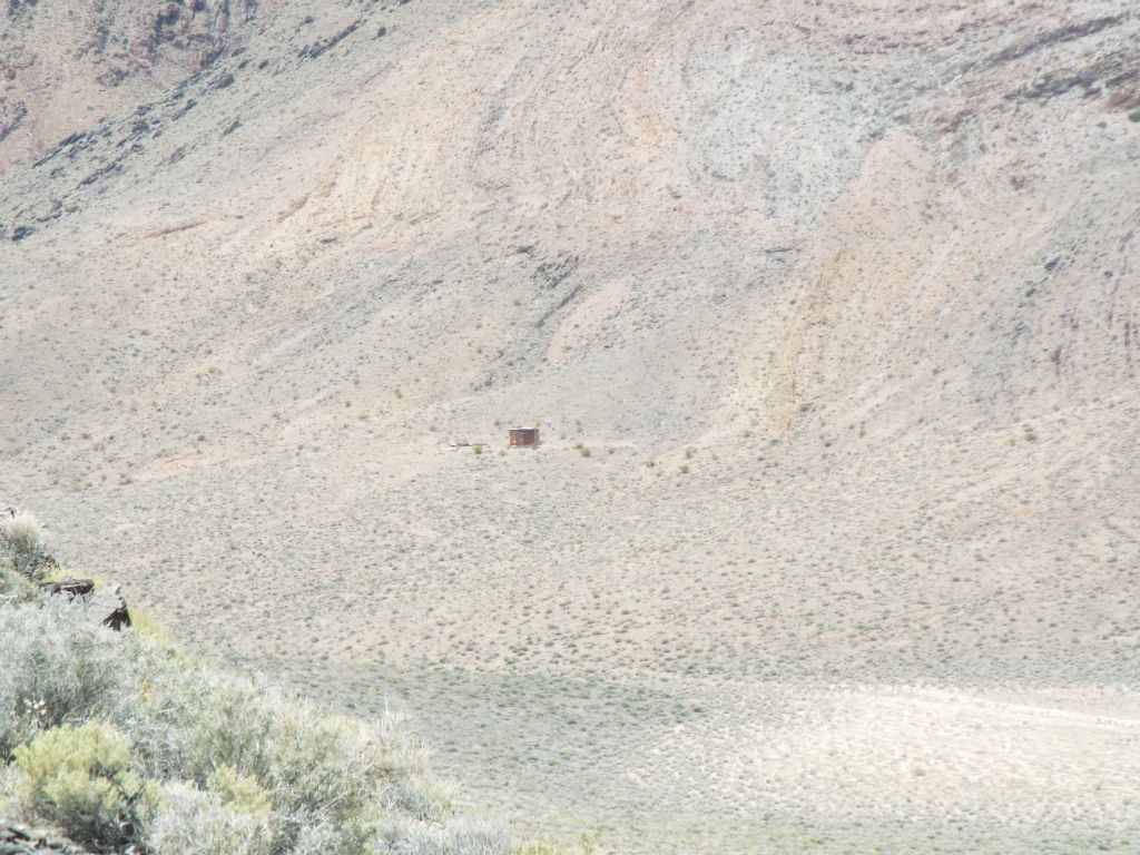 Zooming way in, we could see Old Martin Cabin off in the distance.  Charlie had already been there, while I had not: