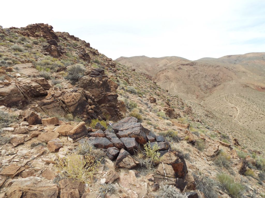 The terrain got a little bit more rocky as we continued climbing: