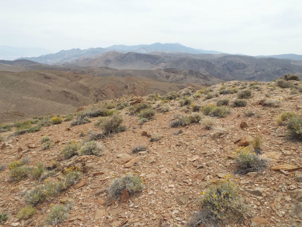 To the south, we could see deep into the Panamint Mountains: