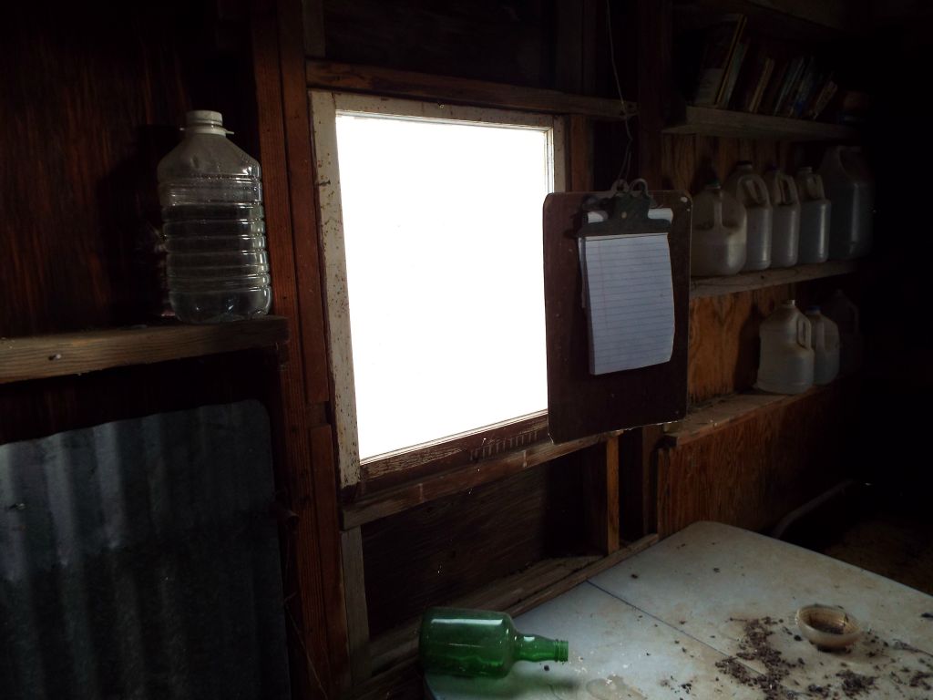 The cabin has a sign-in sheet which has not been used very often: