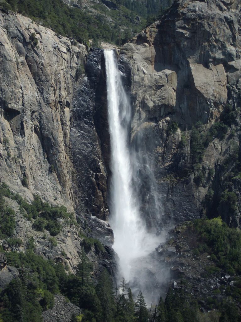 But I still kept getting more pictures of Bridalveil Fall from various spots since these were such unique views along the trail: