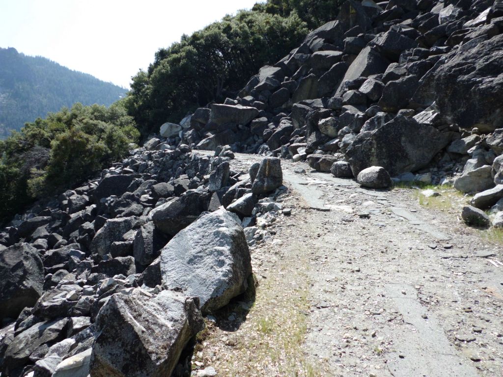 A short time later, the trail would once again pass through a section of rockslides: