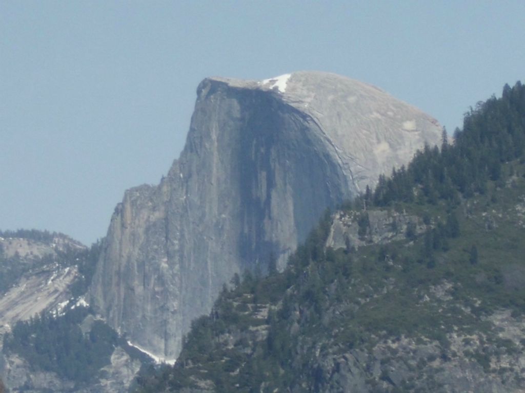 Zooming in for a close-up of Half Dome: