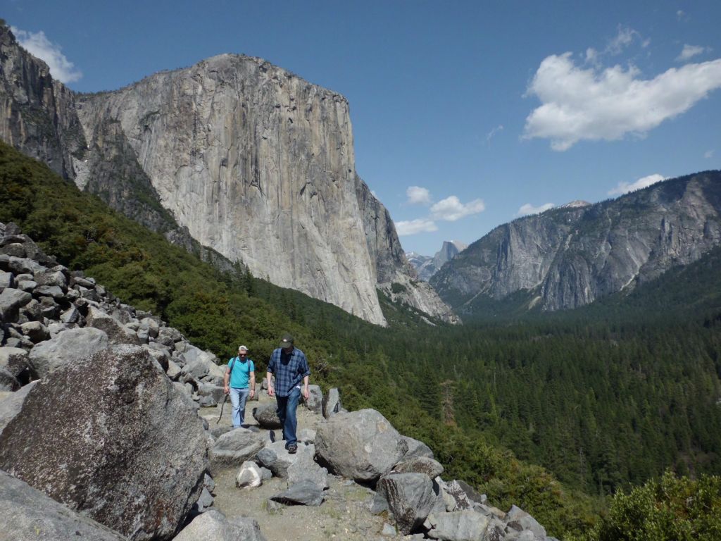 Charlie and Oleg navigating more boulders.  This was Oleg's first trip to California and Yosemite: