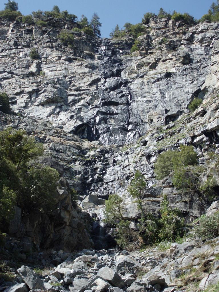 The water being drained is coming from this very minor waterfall off to the right: