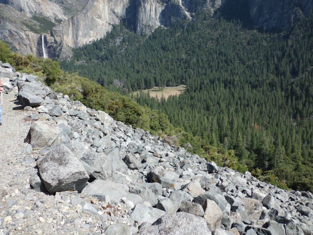 As you can see, we are well past that meadow that we spotted earlier and getting farther away from Bridalveil: