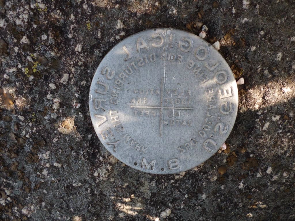 A BM survey marker is in place at Rainbow View: