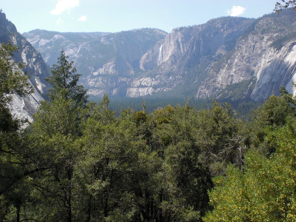 View of Yosemite Valley from within the forest after we finally found the trail: